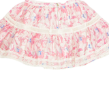 TED BAKER Womens Skater Skirt Pink Midi Floral UK 14