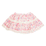 TED BAKER Womens Skater Skirt Pink Midi Floral UK 14