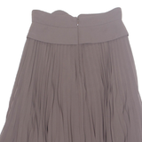 REISS Womens Pleated Skirt Brown Knee Length UK 6