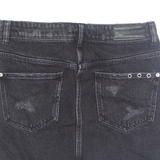 ZARA Womens Mini Skirt Black Short Denim S