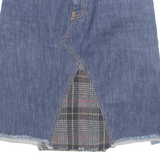 RAY CASSIN Womens A-Line Skirt Beige Knee Length Denim M