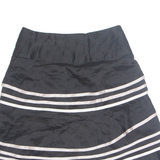 REISS Womens Skater Skirt Black Short Silk UK 6