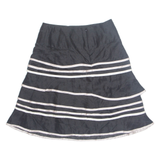 REISS Womens Skater Skirt Black Short Silk UK 6