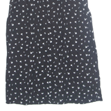 H&M Womens A-Line Skirt Black Knee Length Floral UK 8
