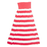 BELDONA Womens A-Line Skirt Red Knee Length Colourblock UK 10