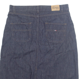TOMMY HILFIGER Womens A-Line Skirt Blue Knee Length Denim M