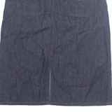 TOMMY HILFIGER Womens A-Line Skirt Blue Knee Length Denim M