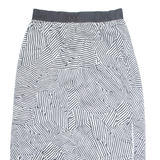 DKNY Womens Straight Skirt Black Midi Crazy Pattern L
