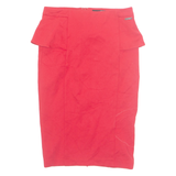 GUESS Womens Pencil Skirt Red Knee Length Viscose XS