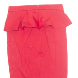 GUESS Womens Pencil Skirt Red Knee Length Viscose XS