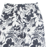 Womens Straight Skirt Black Knee Length Floral M