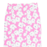 Womens Straight Skirt Pink Knee Length Floral M