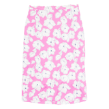 Womens Straight Skirt Pink Knee Length Floral M