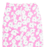 Womens Straight Skirt Pink Knee Length Floral M