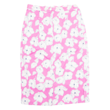 Womens Straight Skirt Pink Knee Length Floral M