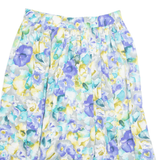 Womens A-Line Skirt Blue Knee Length Floral M
