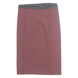 ZARA Womens Bandage Skirt Maroon Knee Length S