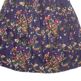 CHARTER CLUB Womens A-Line Skirt Purple Midi Floral S