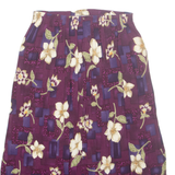 JACLYN SMITH Womens A-Line Skirt Purple Midi Floral M