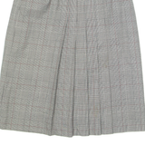 WOODWARD Womens Pleated Skirt Grey Midi Wool Check UK 10