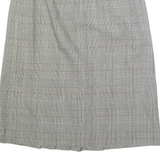WOODWARD Womens Pleated Skirt Grey Midi Wool Check UK 10