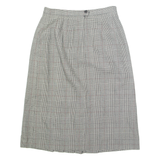 WOODWARD Womens Pleated Skirt Grey Midi Wool Check UK 10