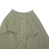 CLAUS Womens A-Line Skirt Green Midi UK 14