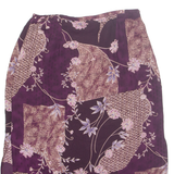 REQUIREMENTS Womens Straight Skirt Purple Midi Mesh Floral M