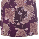 REQUIREMENTS Womens Straight Skirt Purple Midi Mesh Floral M