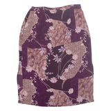 REQUIREMENTS Womens Straight Skirt Purple Midi Mesh Floral M