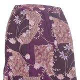 REQUIREMENTS Womens Straight Skirt Purple Midi Mesh Floral M