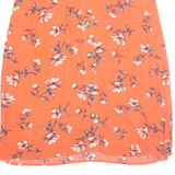 APT.9 Womens A-Line Skirt Orange Midi Floral L