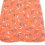 APT.9 Womens A-Line Skirt Orange Midi Floral L