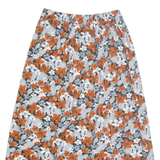 Womens A-Line Skirt Grey Long Floral M
