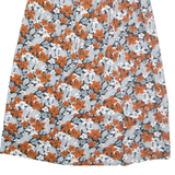 Womens A-Line Skirt Grey Long Floral M
