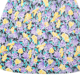 Womens A-Line Skirt Purple Midi Viscose Floral M