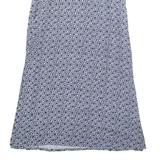 COMMA CASUAL IDENTITY Womens A-Line Skirt Blue Long Viscose Floral UK 12