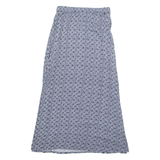 COMMA CASUAL IDENTITY Womens A-Line Skirt Blue Long Viscose Floral UK 12