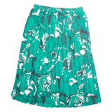 SCHNEEBERGER Womens Pleated Skirt Green Midi Crazy Pattern M