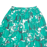 SCHNEEBERGER Womens Pleated Skirt Green Midi Crazy Pattern M