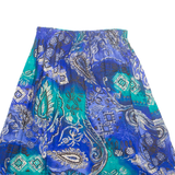Womens A-Line Skirt Blue Knee Length Paisley S