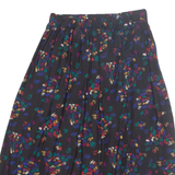 ROBBI-I Womens A-Line Skirt Black Midi Spotted M
