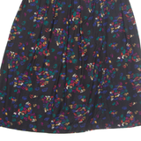 ROBBI-I Womens A-Line Skirt Black Midi Spotted M