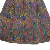 Womens A-Line Skirt Grey Midi 90s Floral M