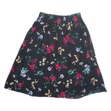 CHELSEA WAREHOUSE Womens A-Line Skirt Black Long Floral L
