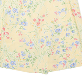DONNELLY Womens Wrap Skirt Yellow Knee Length Floral UK 12