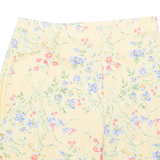 DONNELLY Womens Wrap Skirt Yellow Knee Length Floral UK 12