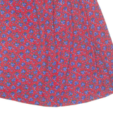 BRYN CONNELLY Womens A-Line Skirt Red Midi Corduroy Floral UK 10