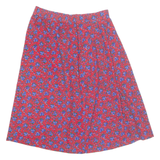 BRYN CONNELLY Womens A-Line Skirt Red Midi Corduroy Floral UK 10