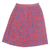 BRYN CONNELLY Womens A-Line Skirt Red Midi Corduroy Floral UK 10